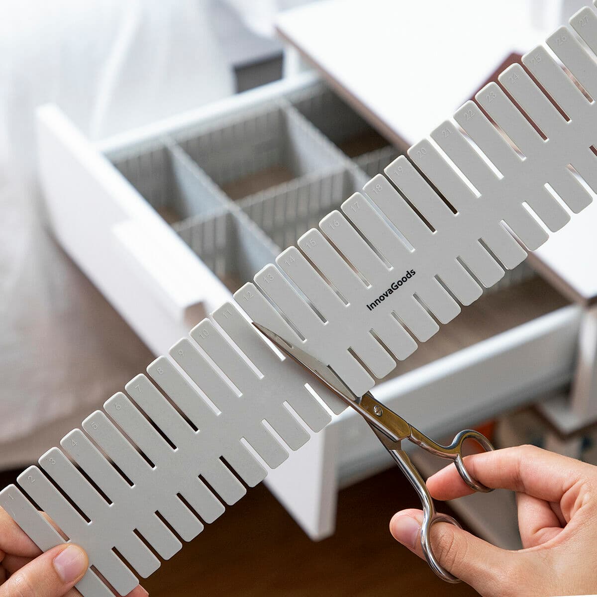 Justerbar lådarrangör Condor InnovaGoods Grå polypropen Plast 16 antal (Renoverade A) - Image 4