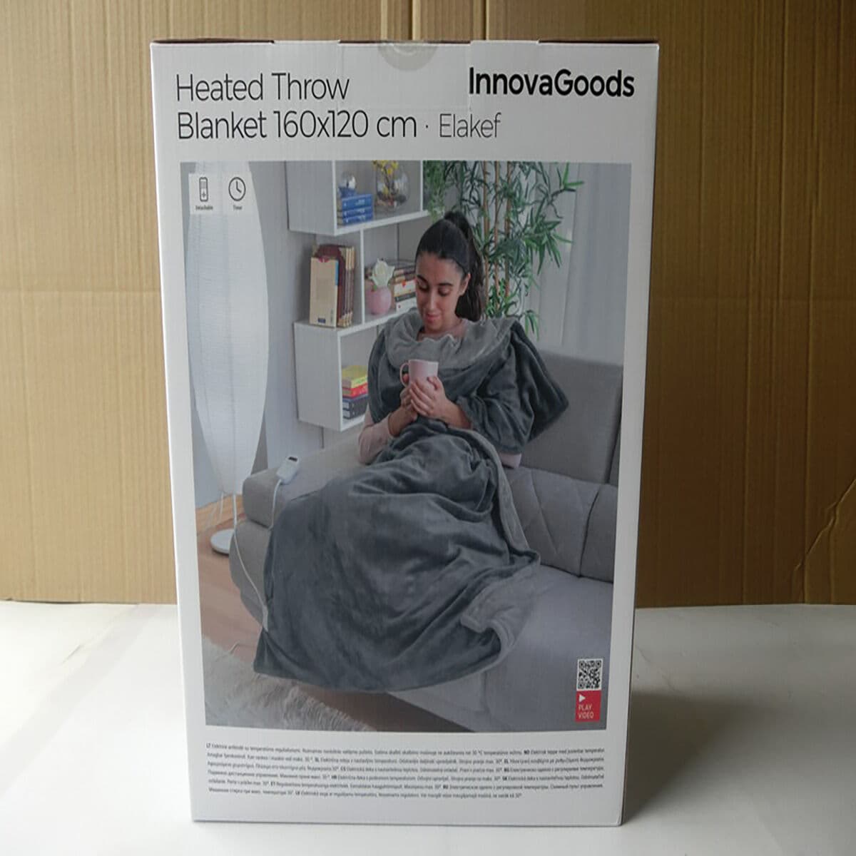 Manta Eléctrica Elakef InnovaGoods Gris 120 x 160 cm Poliéster 160 W (Reacondicionado A) - Image 11