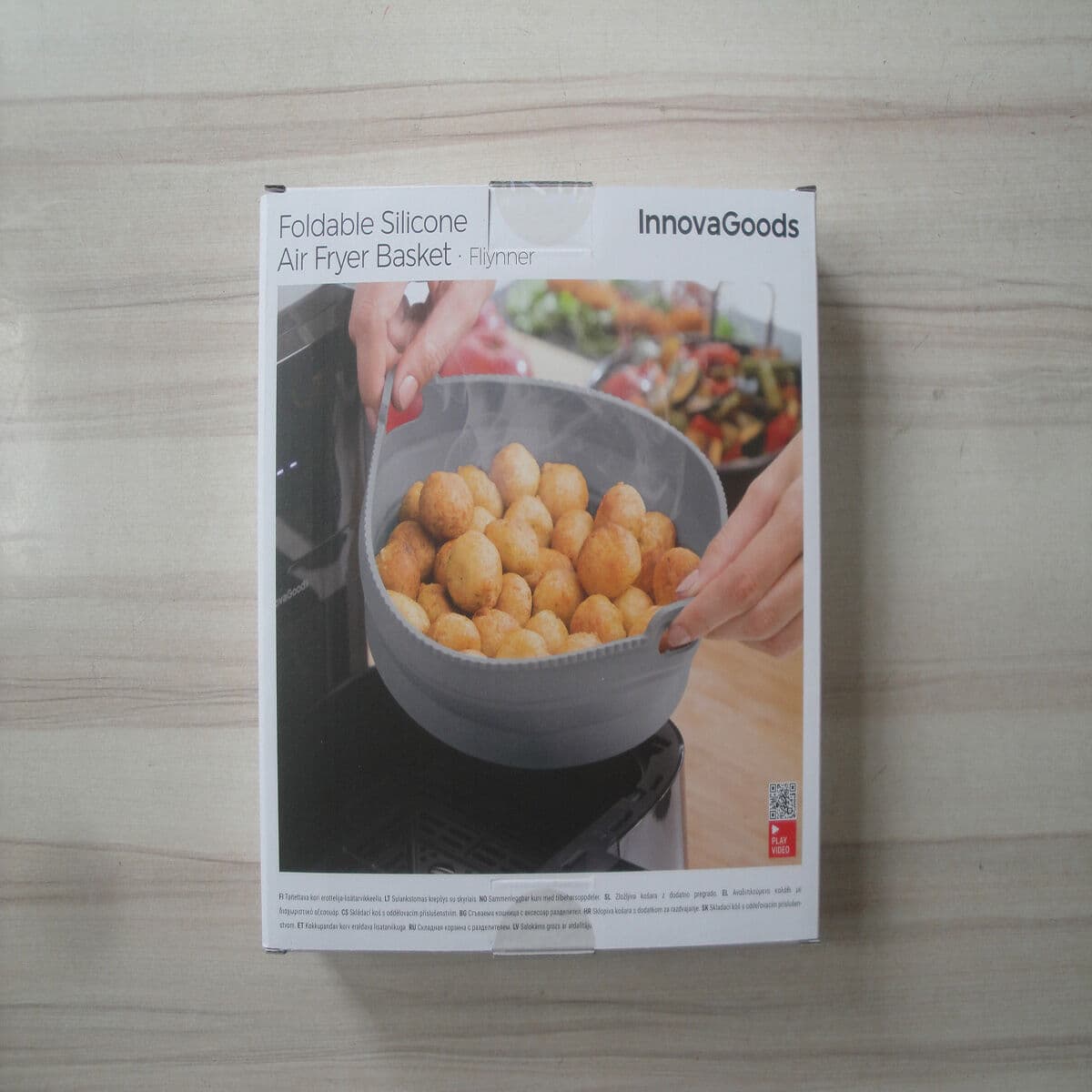 Składany silikonowy koszyk do frytkownicy na gorące powietrze Fliynner InnovaGoods Szary 1 L (Odnowione B) - Image 14