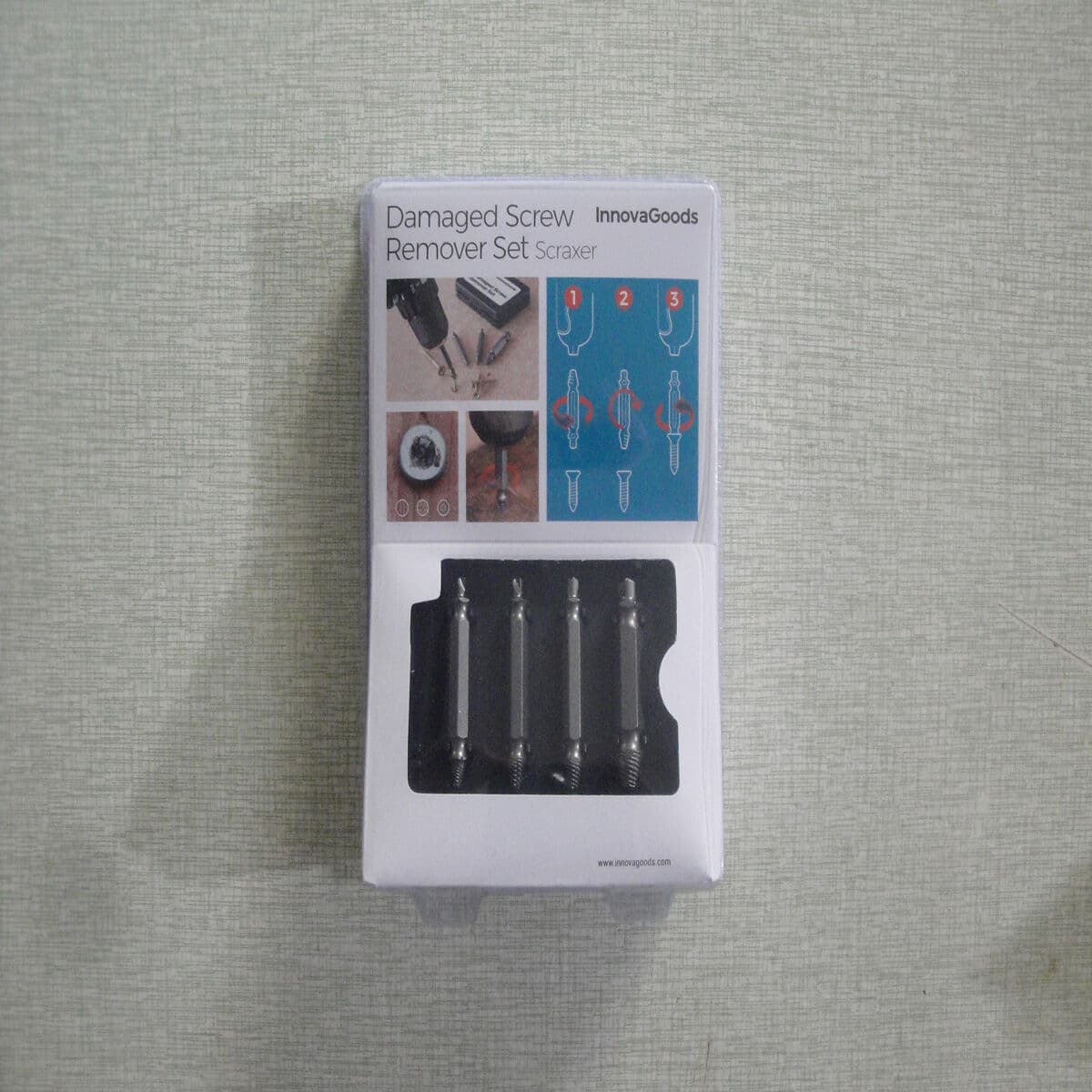 Svrdla za Vađenje Oštećenih Vijaka InnovaGoods IG811372 Čelik 4 kom. 4 Dijelovi (Obnovljeno A) - Image 9