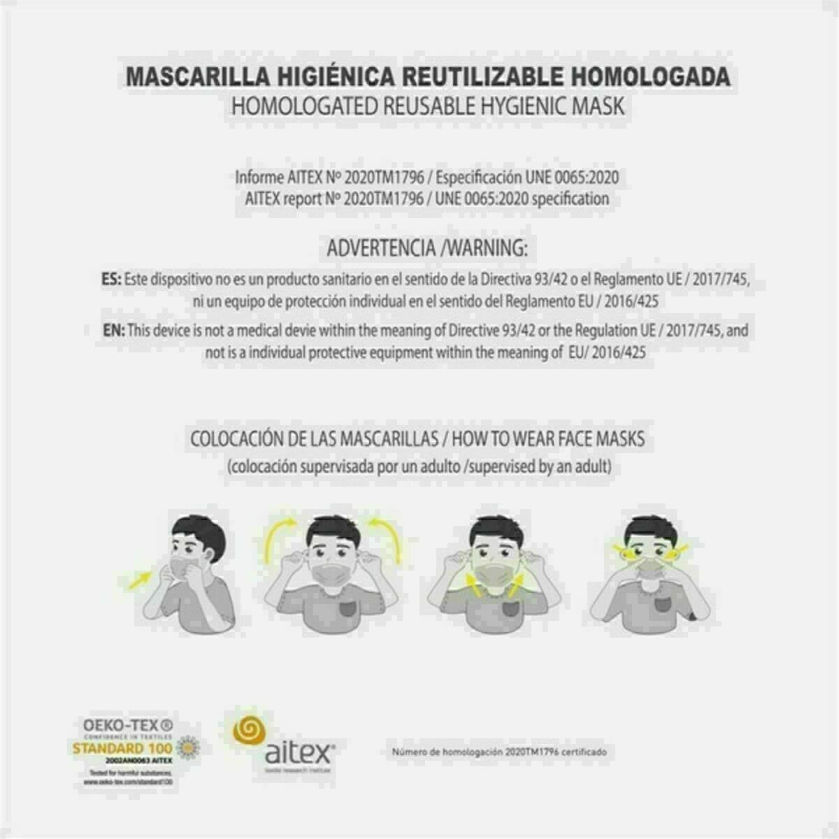 Higieninė daugkartinio naudojimo audinio kaukė DC Super Hero Girls Vaikiškas Juoda - Image 2