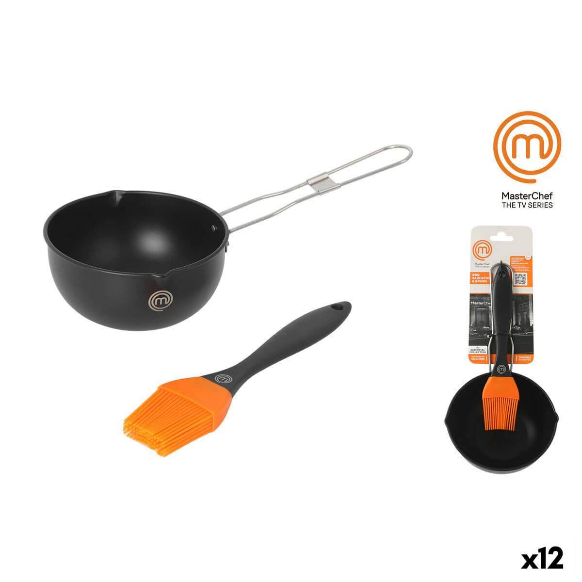 Set de Utensilios para Barbacoa MasterChef 11,5 X 6 cm Pincel (12 Unidades)