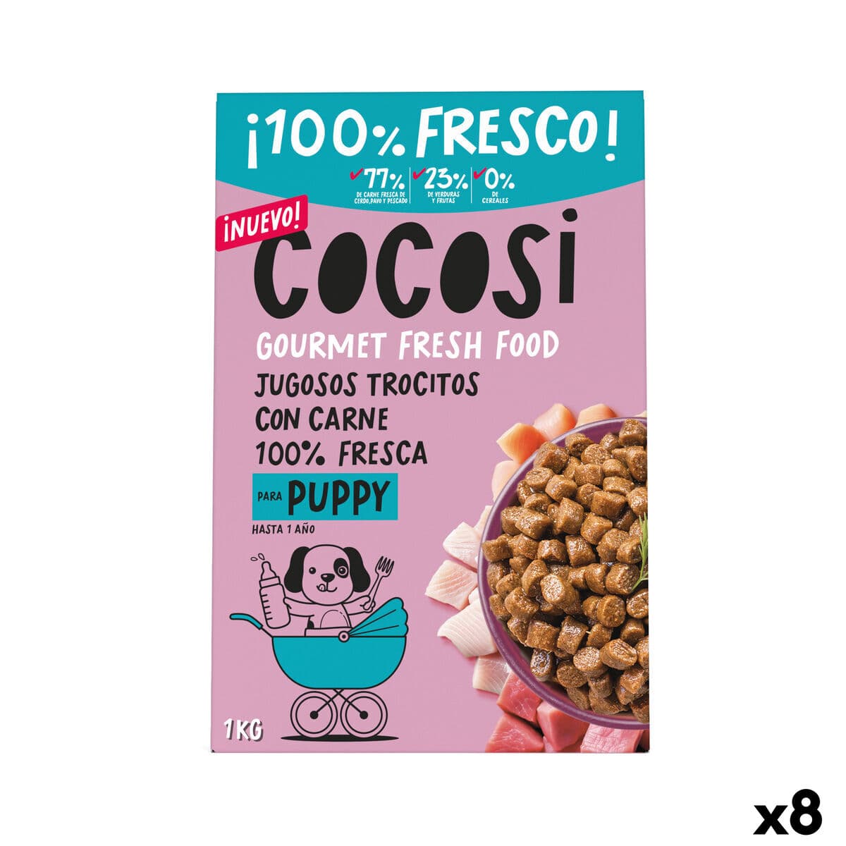 Nassfutter Cocosi Gourmet Fresh Food  Puppy Schwein 1 kg 8 Stück