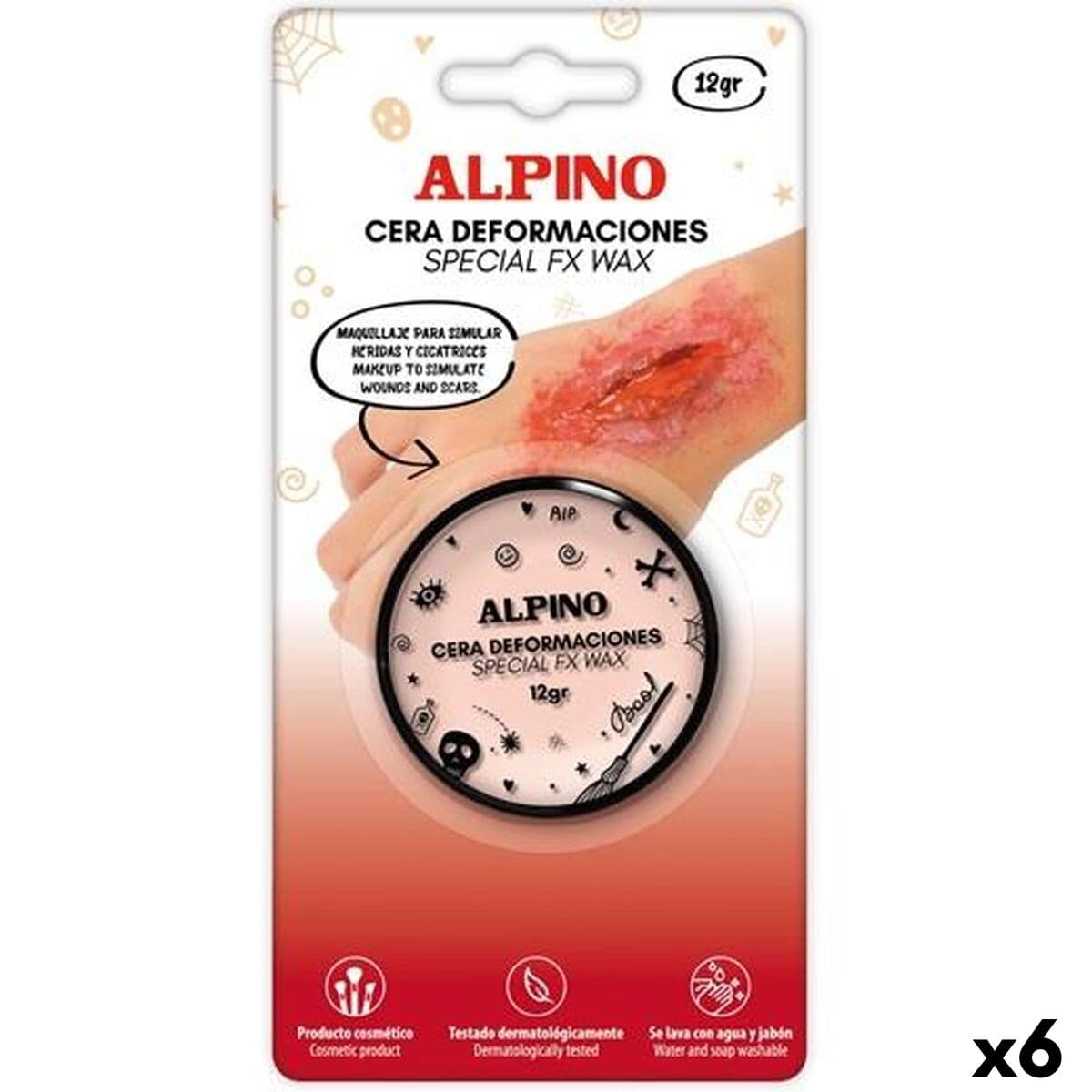 Maquillaje Alpino Halloween 12 g Herida (6 Unidades)