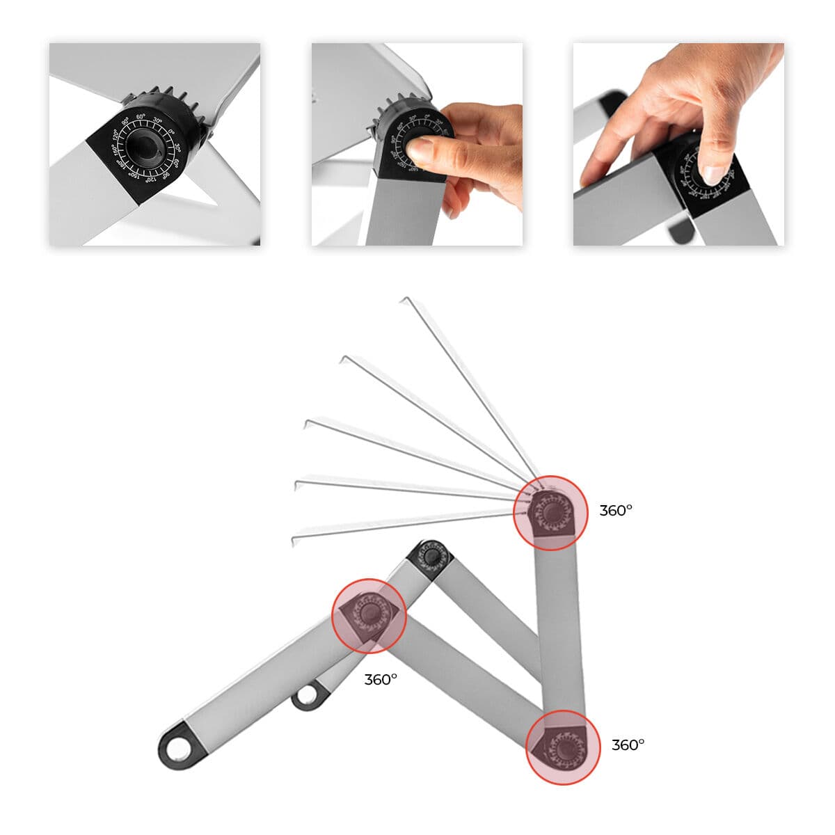 Einstellbarer Laptop-Tisch mit mehreren Positionen Omnible InnovaGoods - Image 17