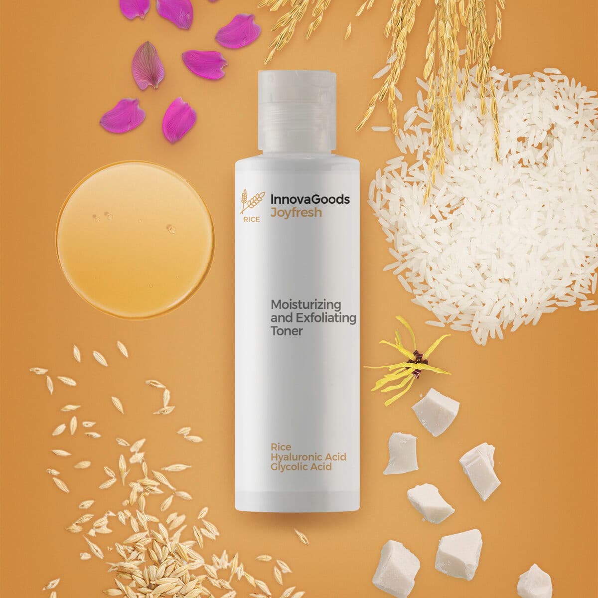 Nawilżający i złuszczający tonik do twarzy Rice Joyfresh InnovaGoods 150 ml - Image 5