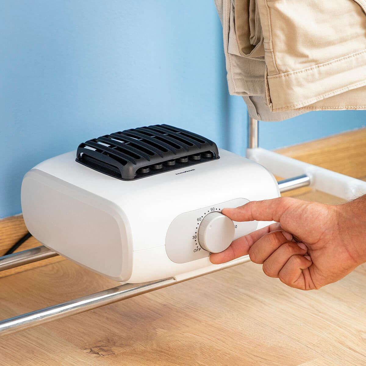 Bærbar elektrisk tørker med 2 nivåer Dupledry Blue InnovaGoods 1200 W - Image 7