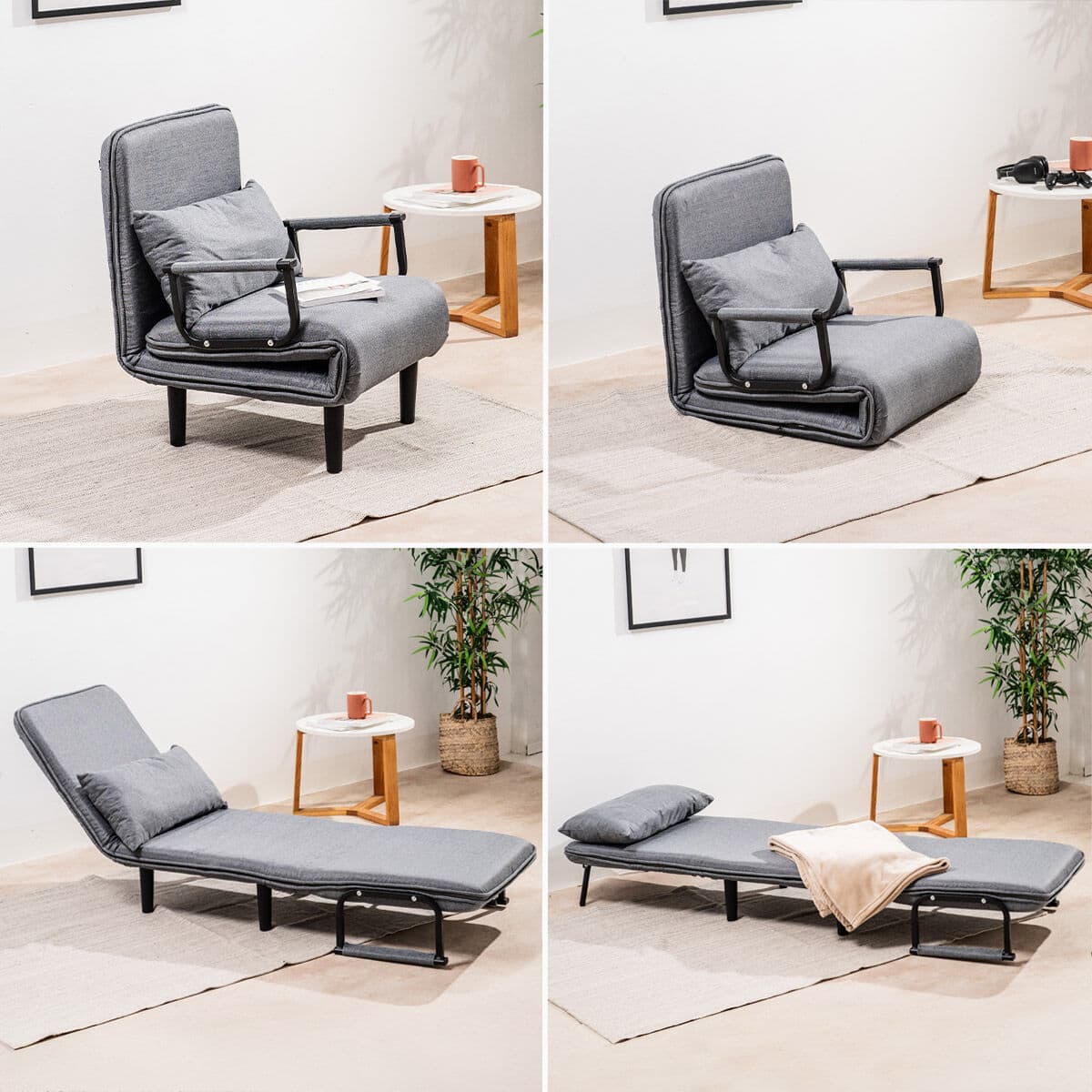 Neli ühes muudetav ühekohaline diivanvoodi Softfa InnovaGoods - Image 8