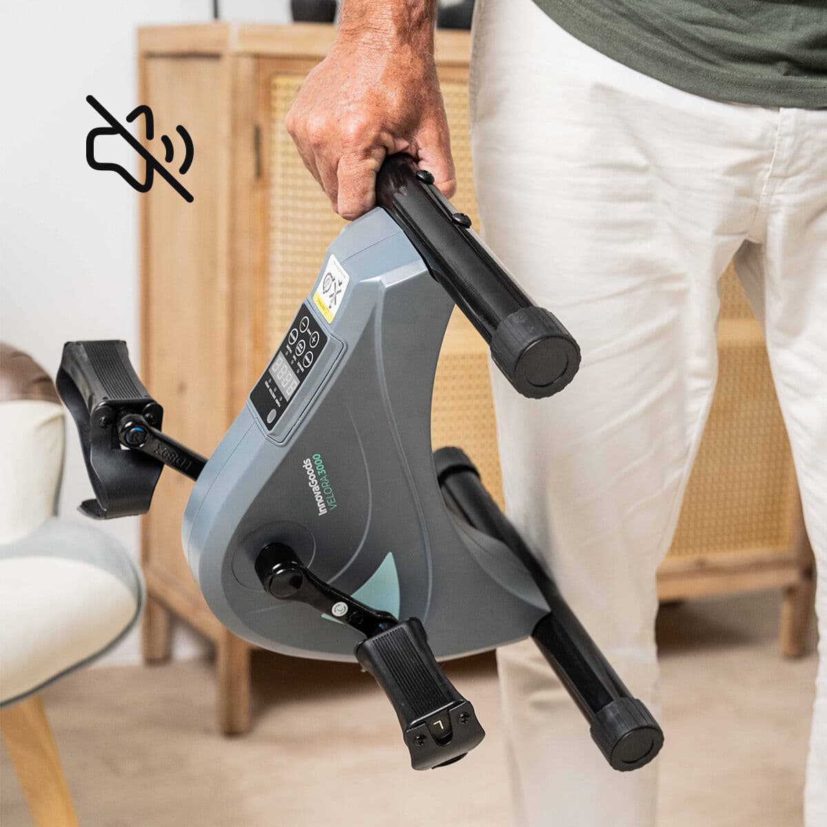 Pedaleador Eléctrico Asistido para Piernas y Brazos con Esterilla y Mando Velora 3000 InnovaGoods - Image 6