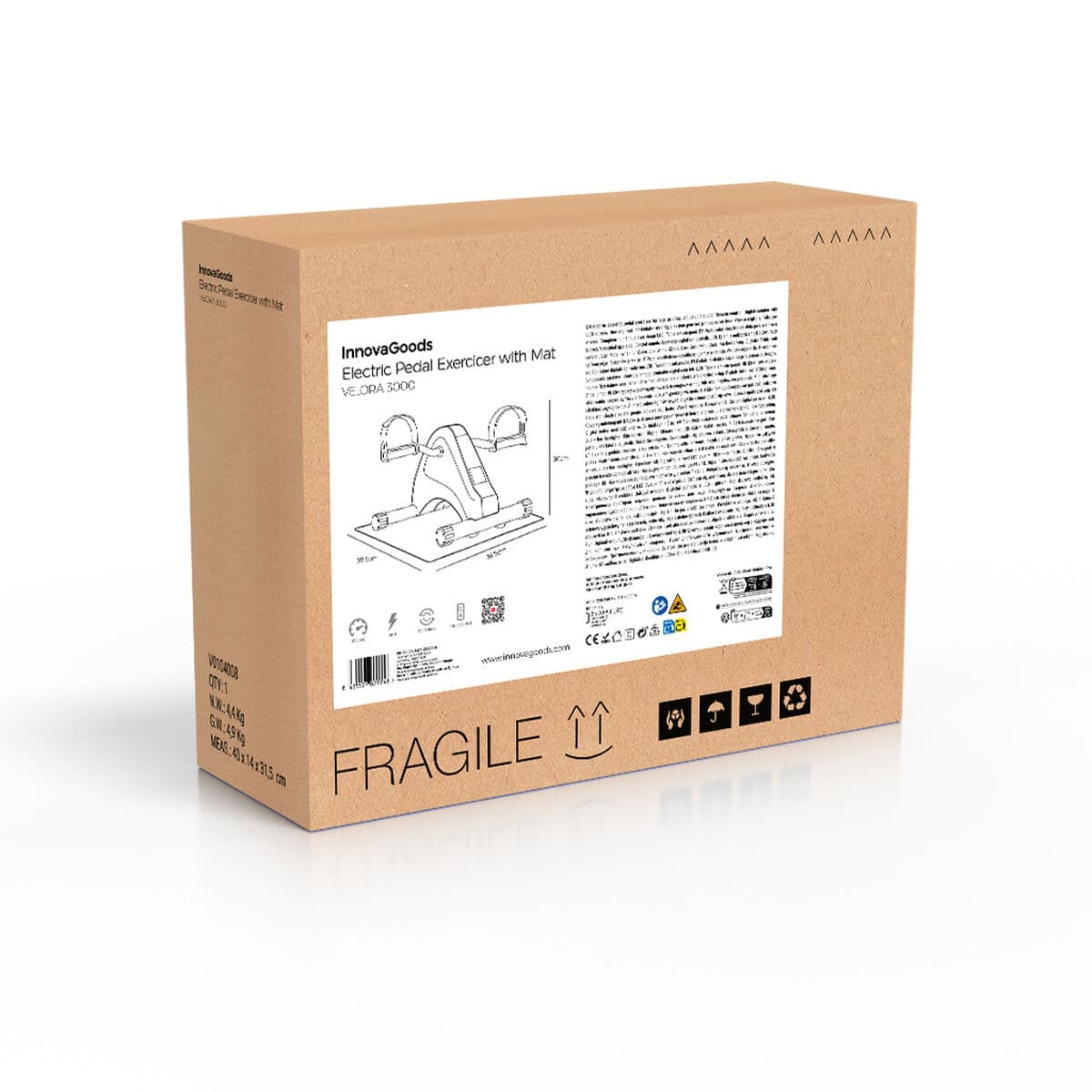 Pedaleador Eléctrico Asistido para Piernas y Brazos con Esterilla y Mando Velora 3000 InnovaGoods - Image 11