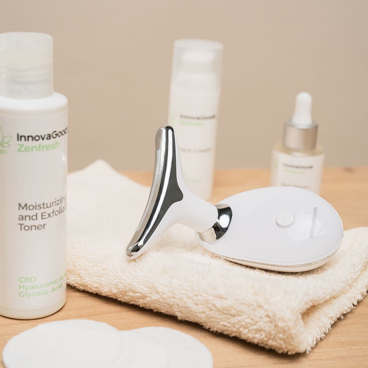 Masajeador Facial Eléctrico Reafirmante para Cara y Cuello con LED, EMS y Calor Selora InnovaGoods - Image 6