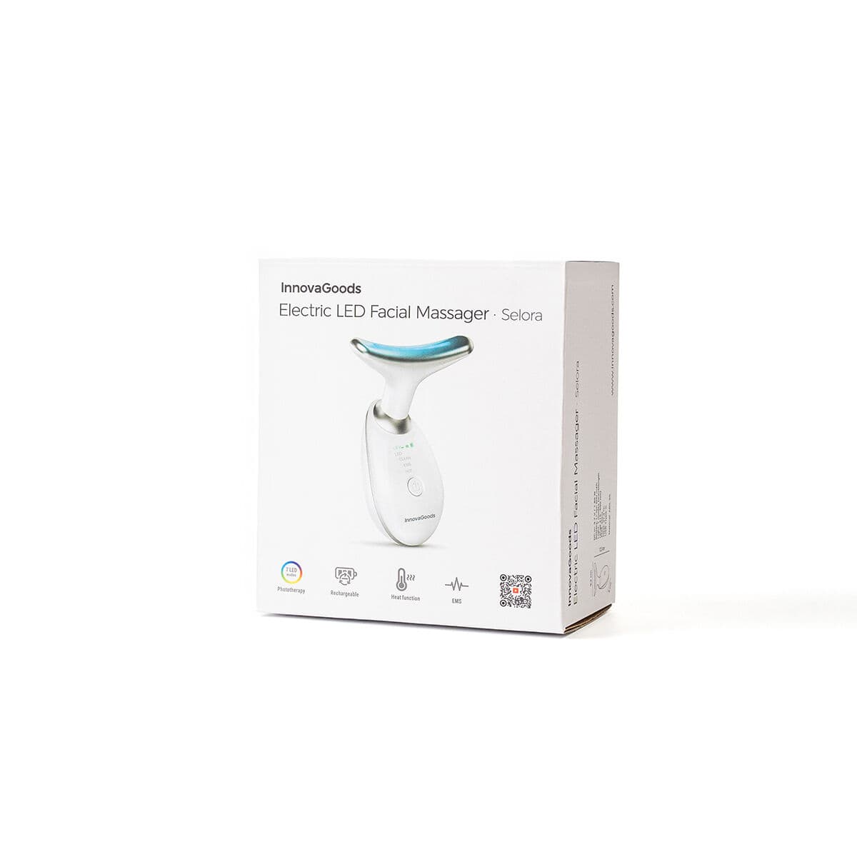 Masajeador Facial Eléctrico Reafirmante para Cara y Cuello con LED, EMS y Calor Selora InnovaGoods - Image 10