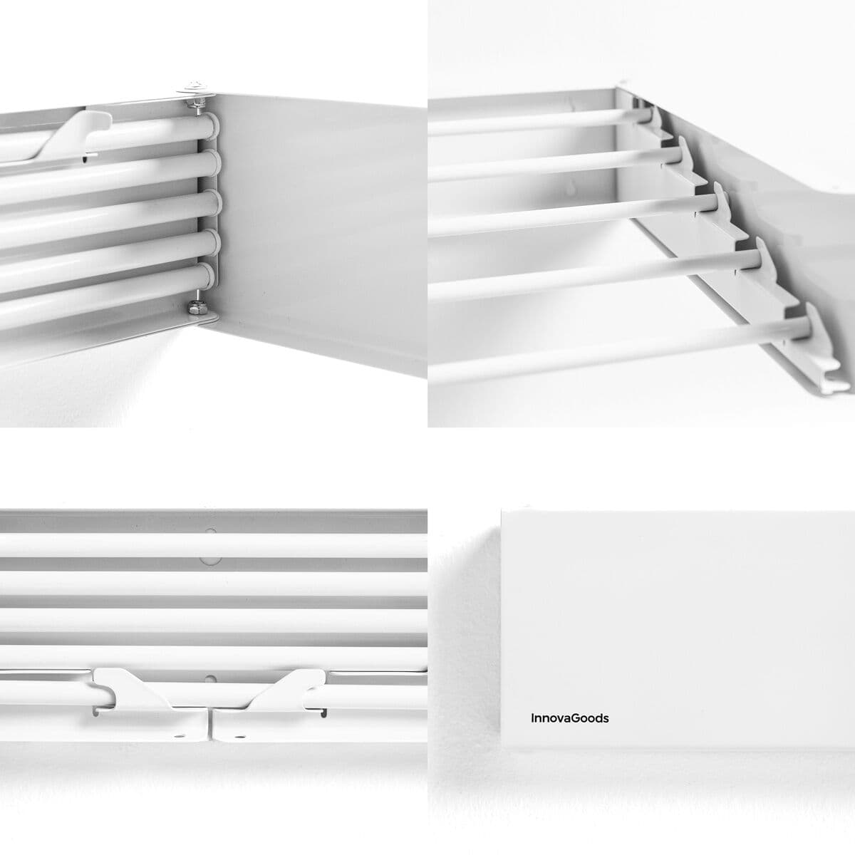 Tendedero de Pared Plegable Extensible Retráctil Dryva 80 InnovaGoods - Image 6