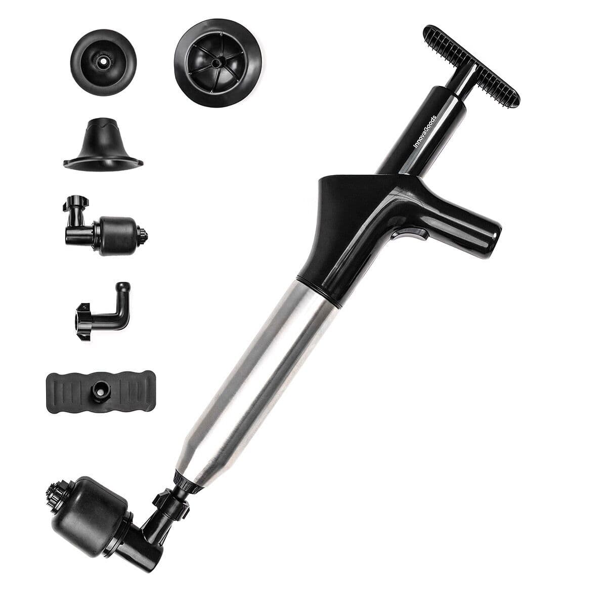 Högtrycks tryckluftsavloppsrensare med tillbehör och 5-i-1 manometer Jetpro InnovaGoods - Image 7