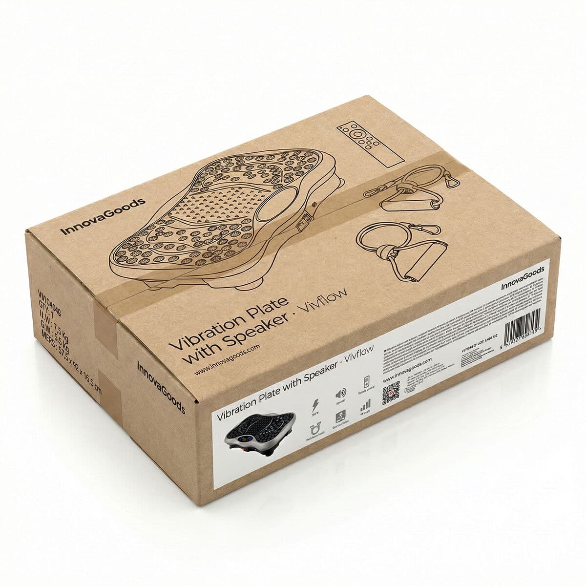 Vibration Platform with Speaker, Resistance Bands and Remote Control Vivflow InnovaGoods - Image 8