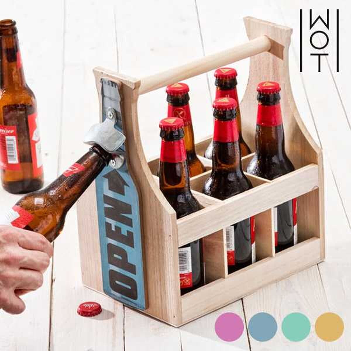 Laisvai stovintis vyno stovas Wagon Trend Medžio 6 buteliai