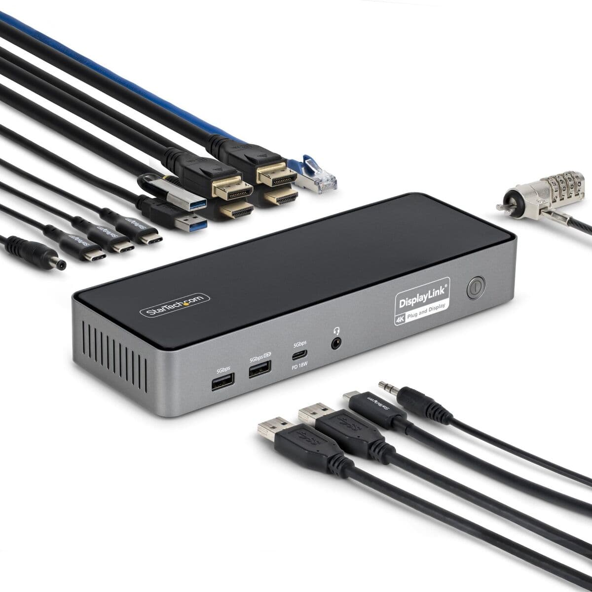 Hub USB Startech DK30C2DPEPRUE Gris
