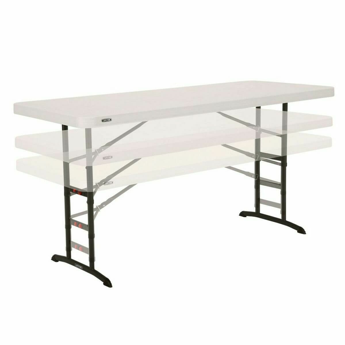 Mesa Plegable Lifetime Blanco Acero Rectangular (Reacondicionado C)