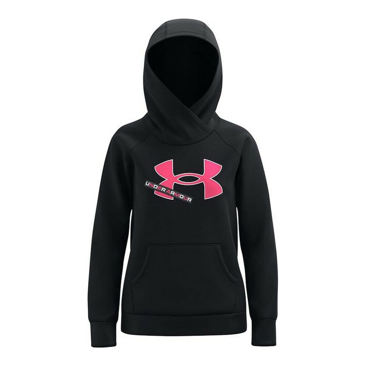 Sudadera con Capucha Niña Under Armour Fleece Logo Negro
