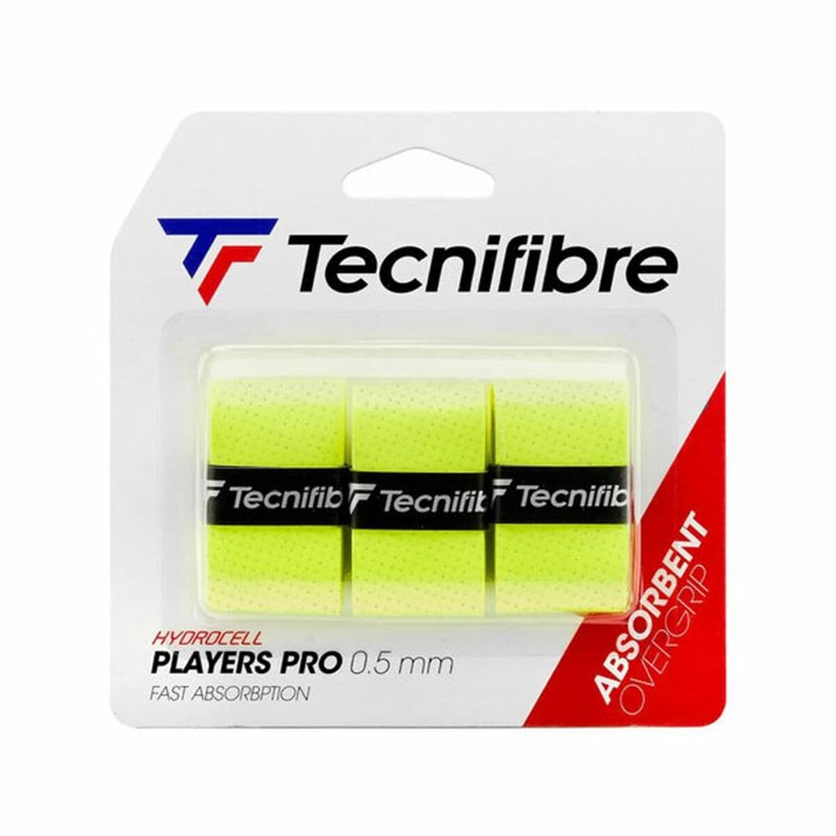 Tennis Übergriffband Tecnifibre Players Pro Neon Gelb 3 Stück
