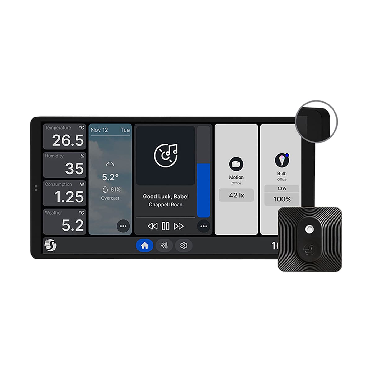 Panneau de contrôle Shelly WALL DISPLAY X2(BL)+BLUHT(BLK)