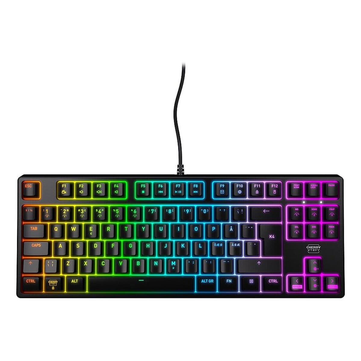 Teclado Cherry CX-K4V2-RGB-TKL-R-ES Negro Español QWERTY
