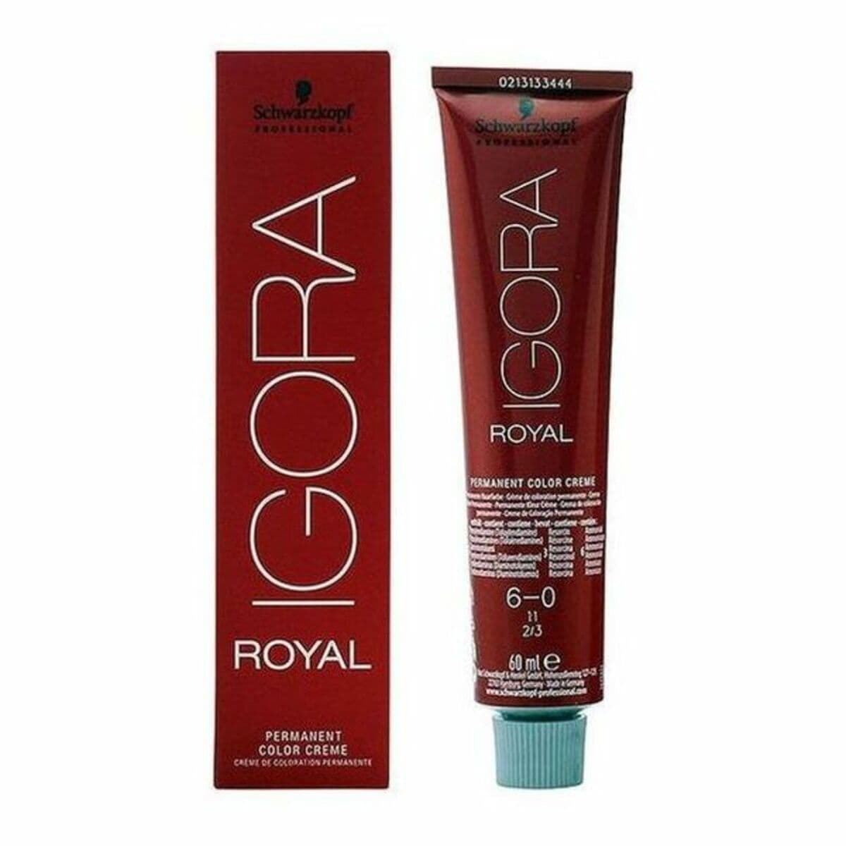 Tinte Permanente Schwarzkopf Igora Royal Nº 6-0 60 ml