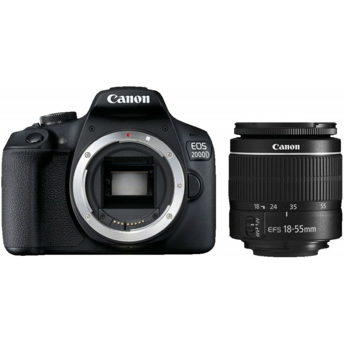Digitalkamera Canon 2000D + EF-S 18-55mm Schwarz 24 MP 3"
