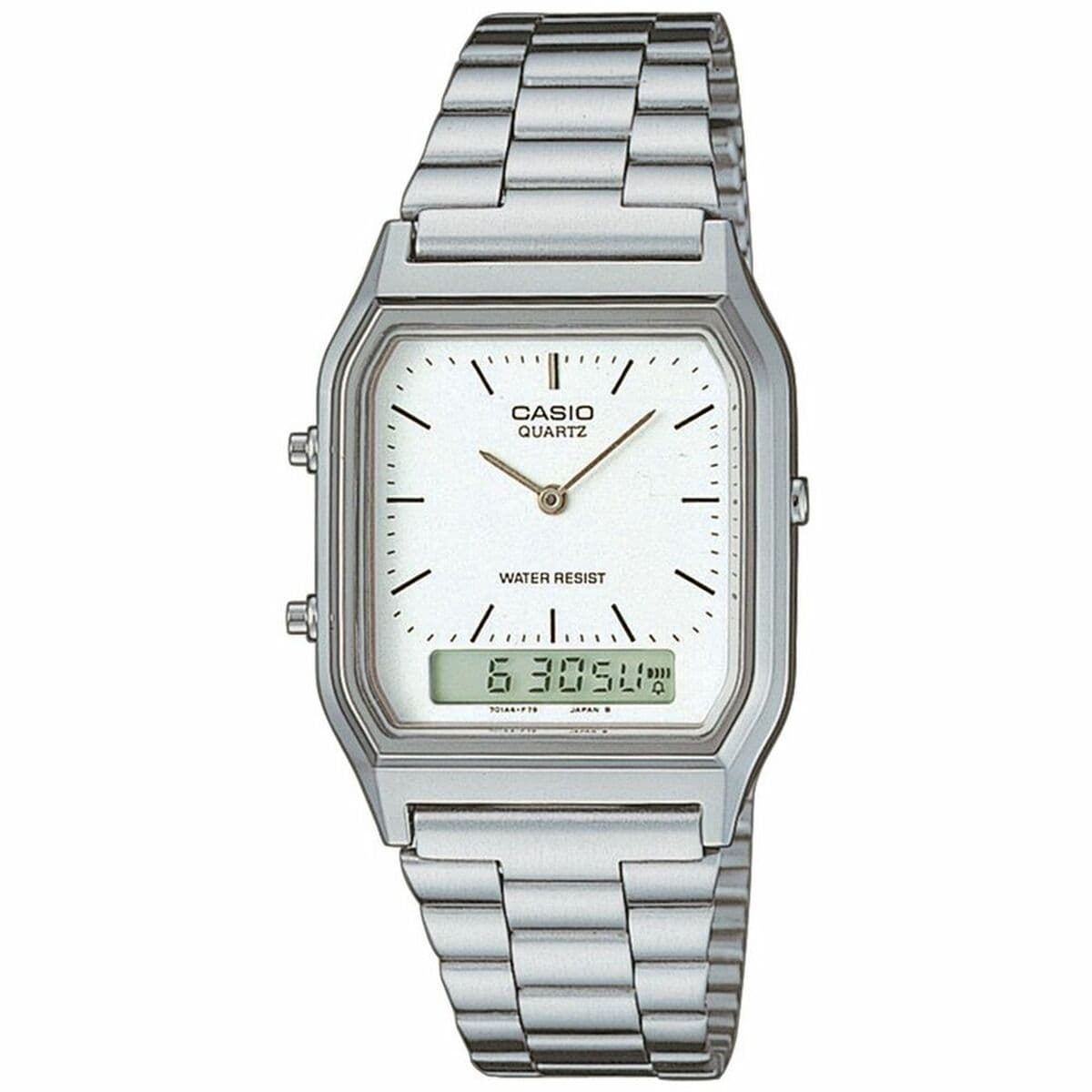 Abiejų lyčių laikrodis Casio AQ-230A-7DMQYES Balta Sidabras (Ø 38,5 mm) (Ø 29 mm)