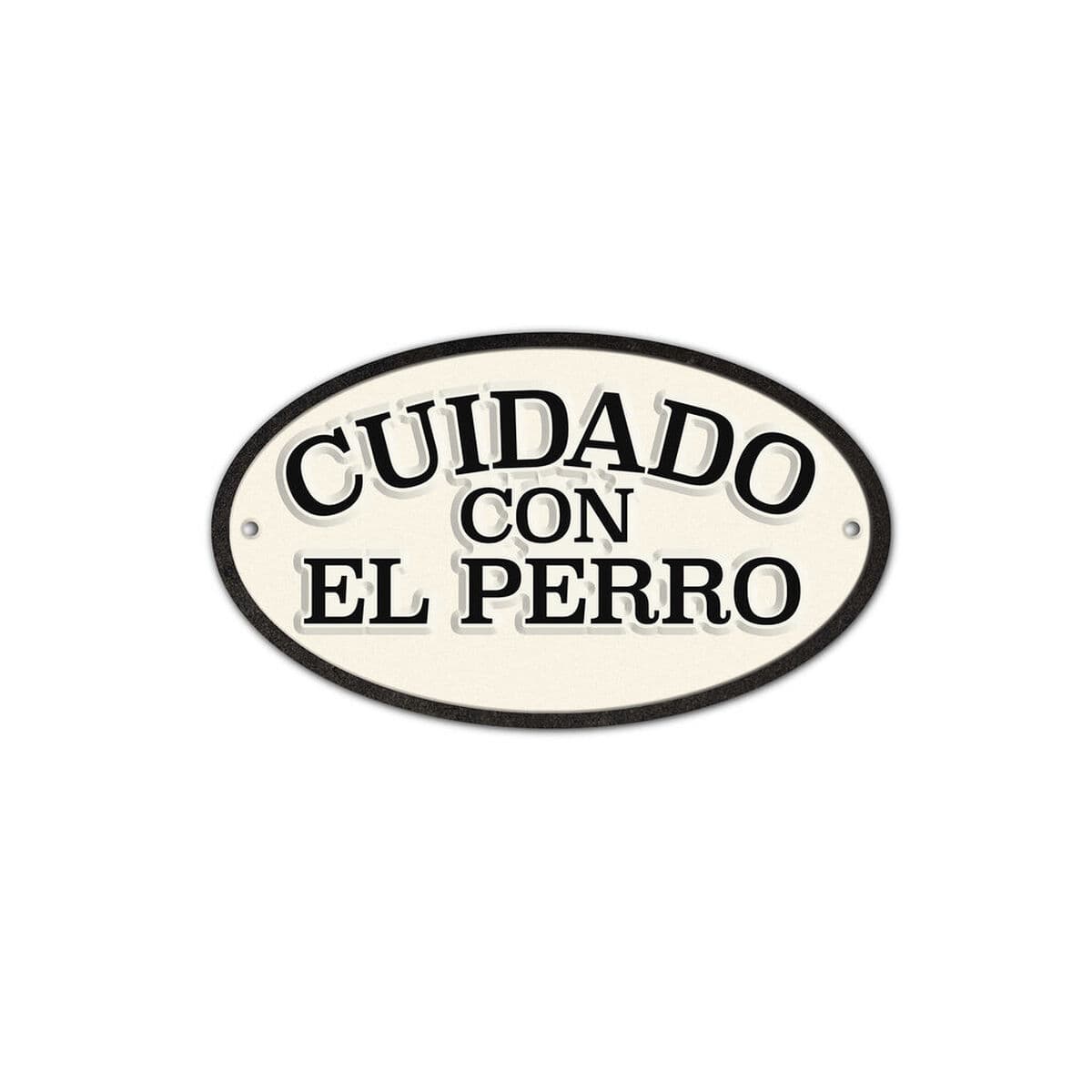 Placa Magnet & Steel Cuidado con el Perro 16,3 x 9,5 cm