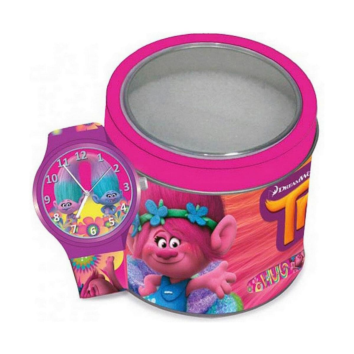 Uhr für Kleinkinder Trolls TROLLS - TIN BOX (Ø 33 mm)