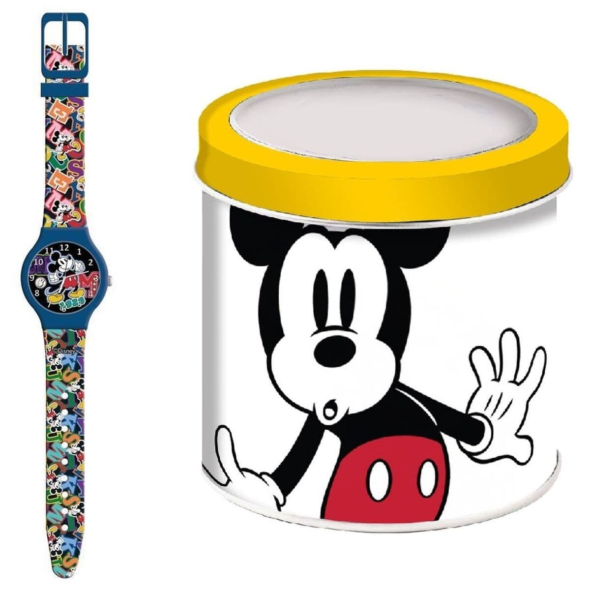 Uhr für Kleinkinder Mickey Mouse MICKEY MOUSE - TIN BOX Ø 33 mm