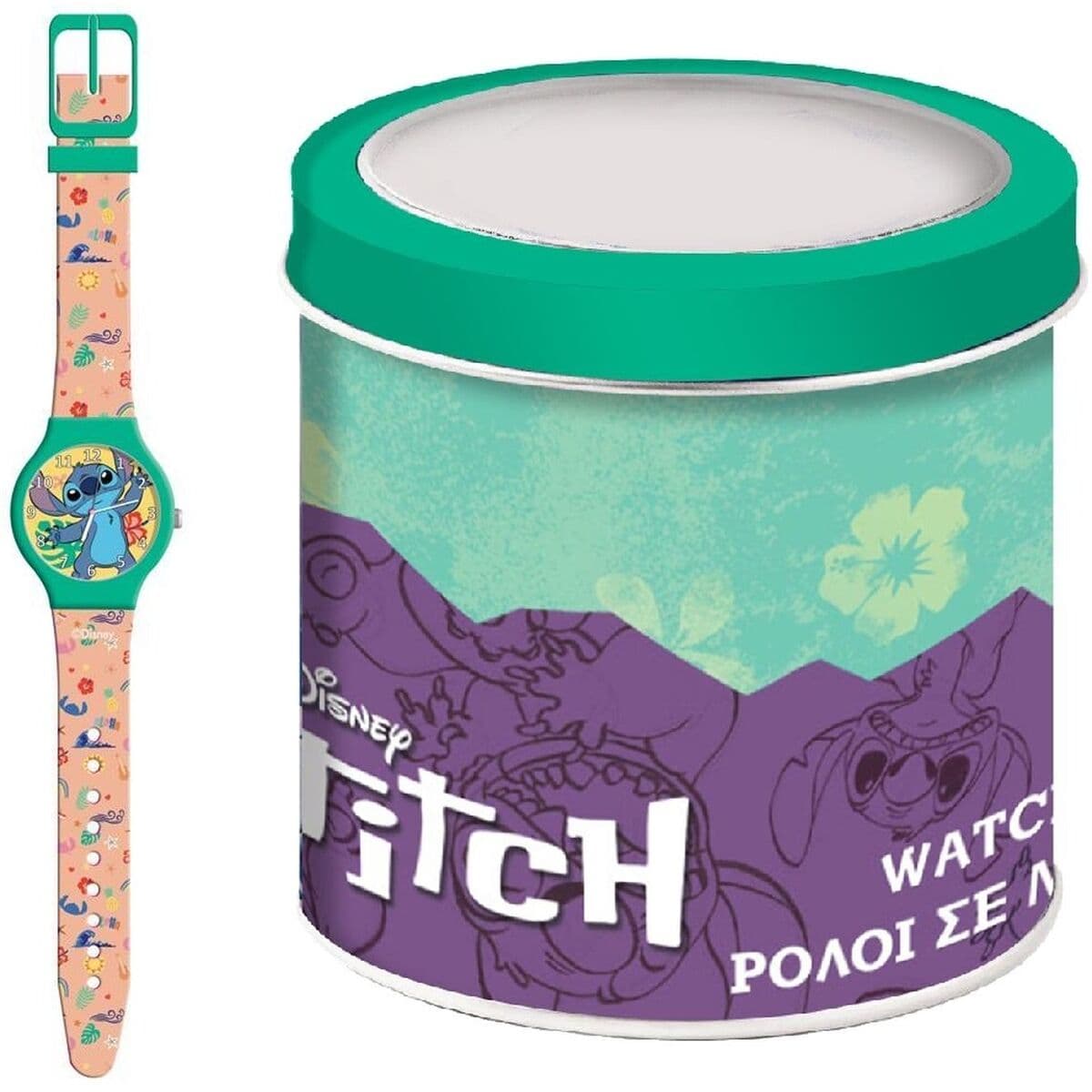 Uhr für Kleinkinder Lilo & Stitch LILO & STITCH - TIN BOX Ø 33 mm