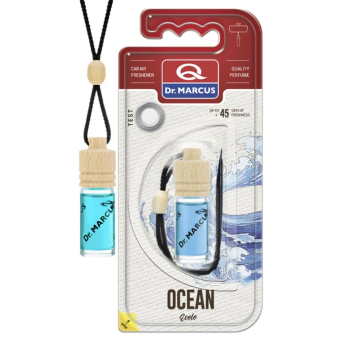 Auto Lufterfrischer Dr Marcus Ecolo Ocean 4,5 ml Holz Kristall Parfüm Halsband 4 Stücke