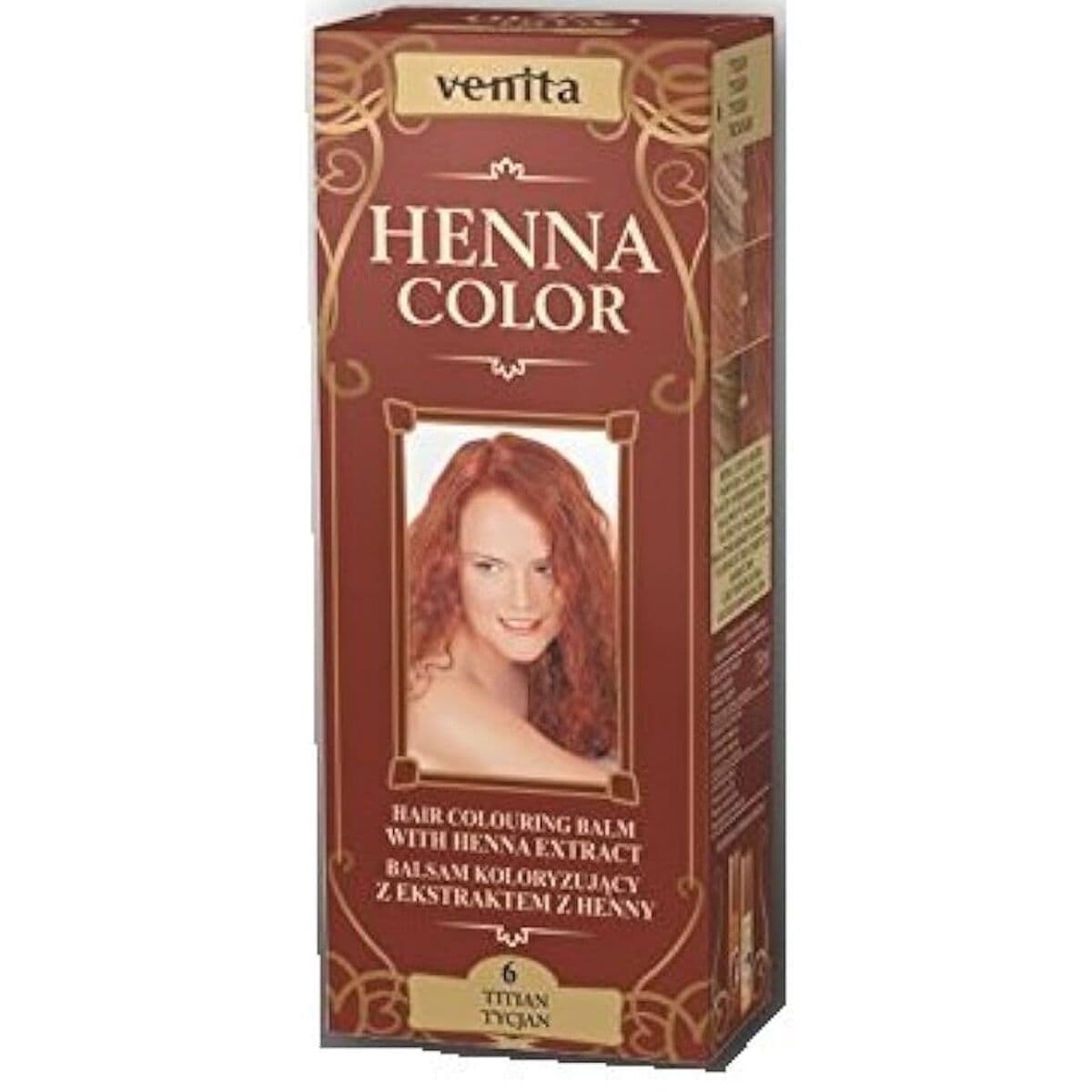 Pusiau laikinas dažas Venita Henna Color Nº 6 Titian 75 ml