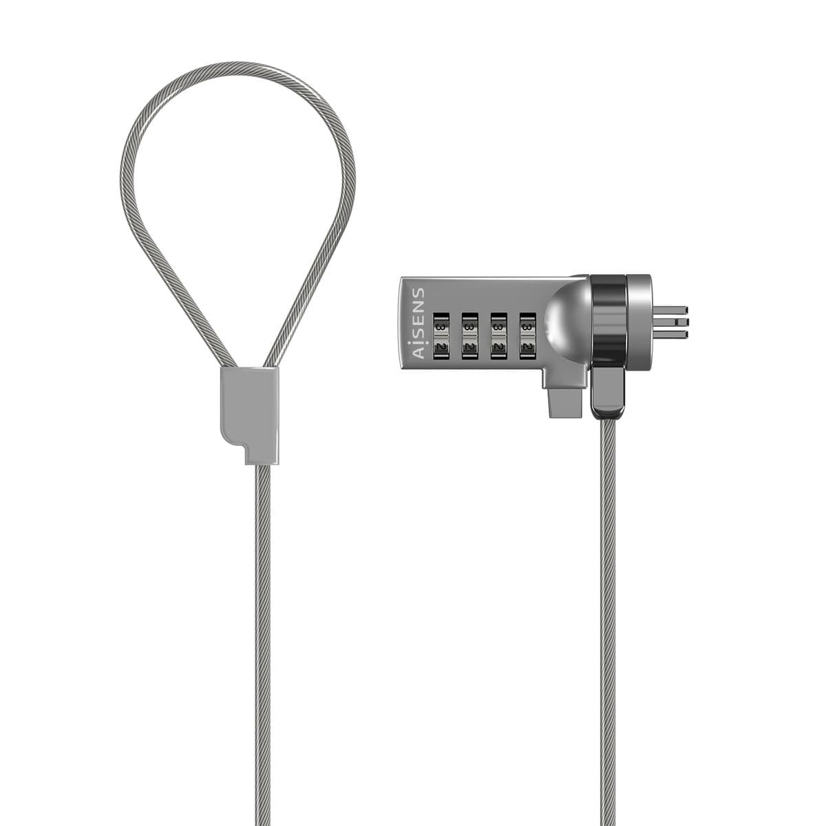 Câble de sécurité Aisens ASLK-D40N01-SL Argenté 1,5 m