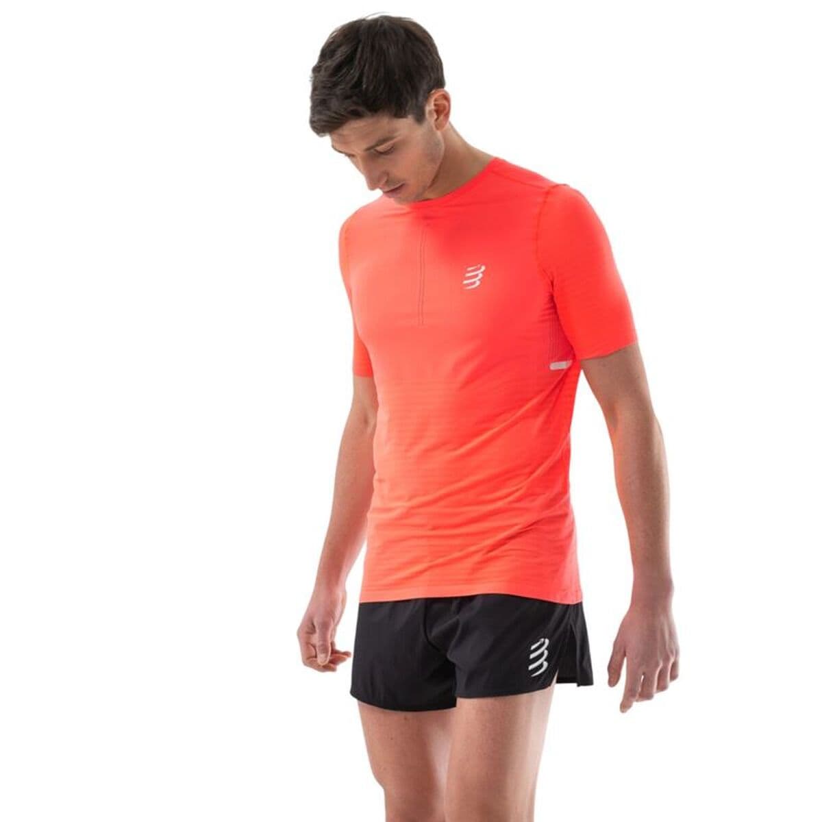 Herren Kurzarm-T-Shirt Compressport Pro Racing Rot