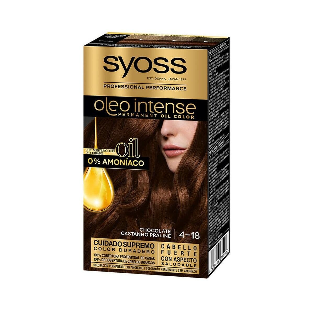 Tinte Permanente Syoss Olio Intense Chocolate Nº 4,18 Rubio Platino Nº 4.18-Chocolate