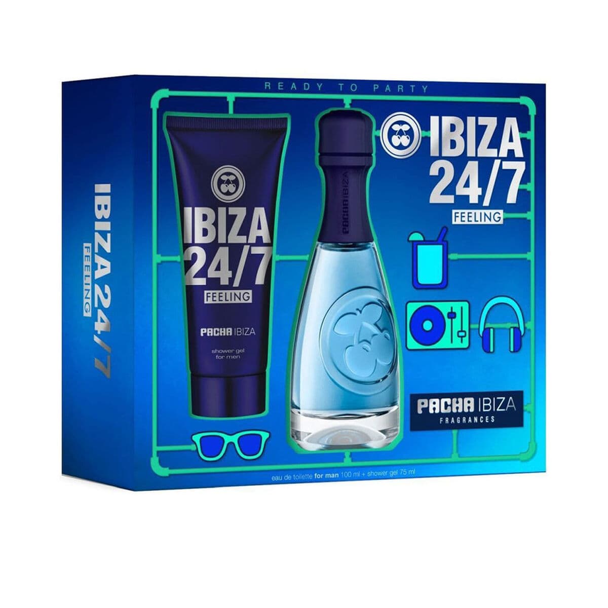 Set de Perfume Hombre Pacha Ibiza 24/7 Feeling 2 Piezas