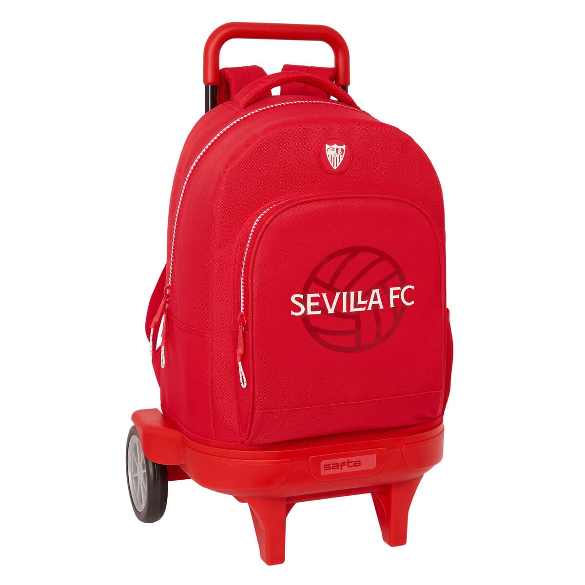 Schulrucksack mit Rädern Sevilla Fútbol Club Rot 33 x 45 x 22 cm