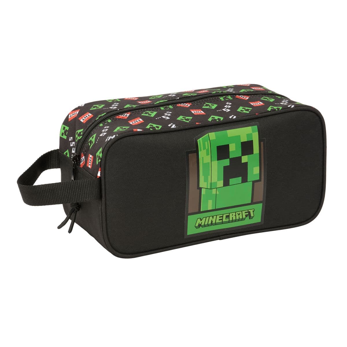 Zapatillero de Viaje Minecraft Negro 29 x 15 x 14 cm