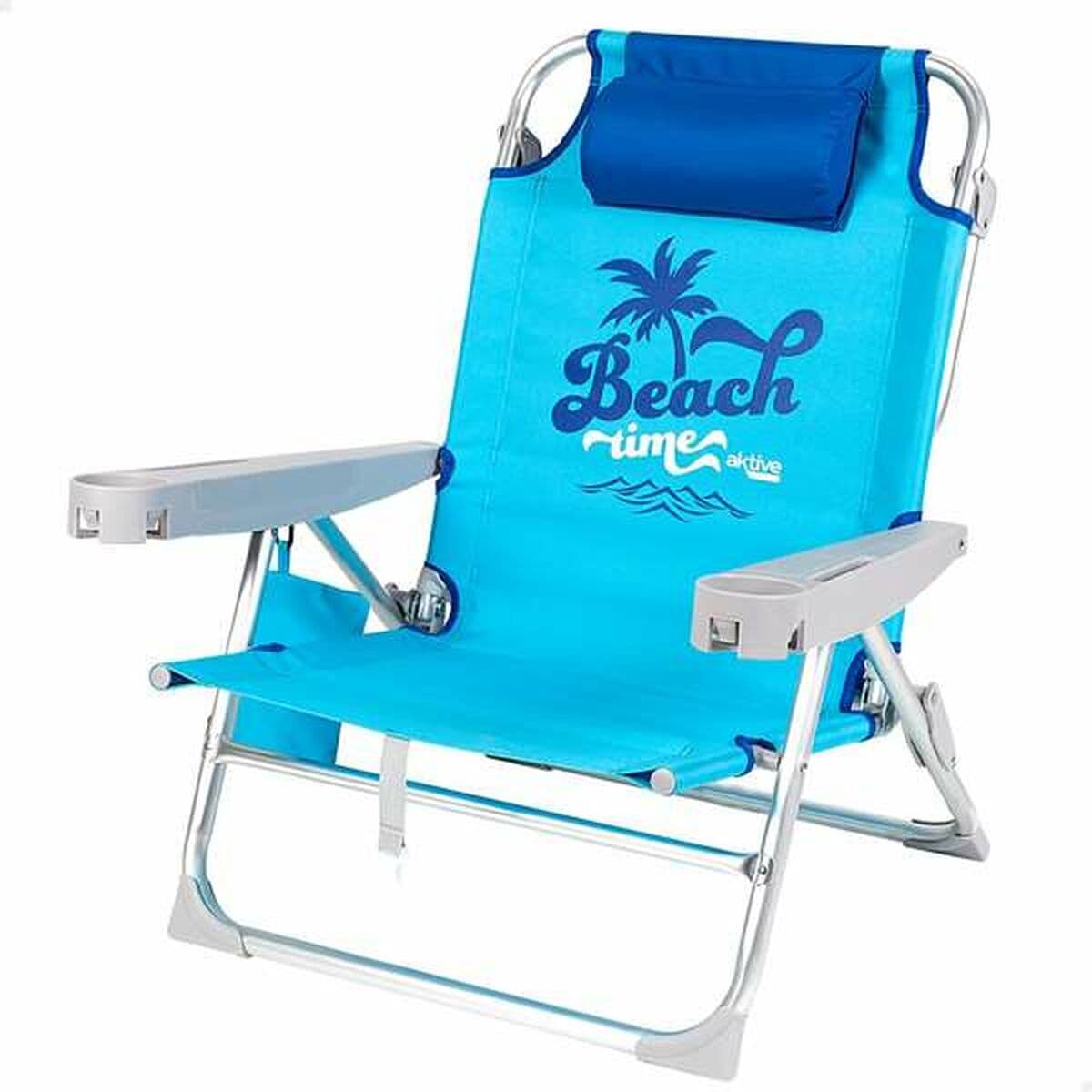 Silla de Playa Aktive 53 x 58 x 28 cm Azul