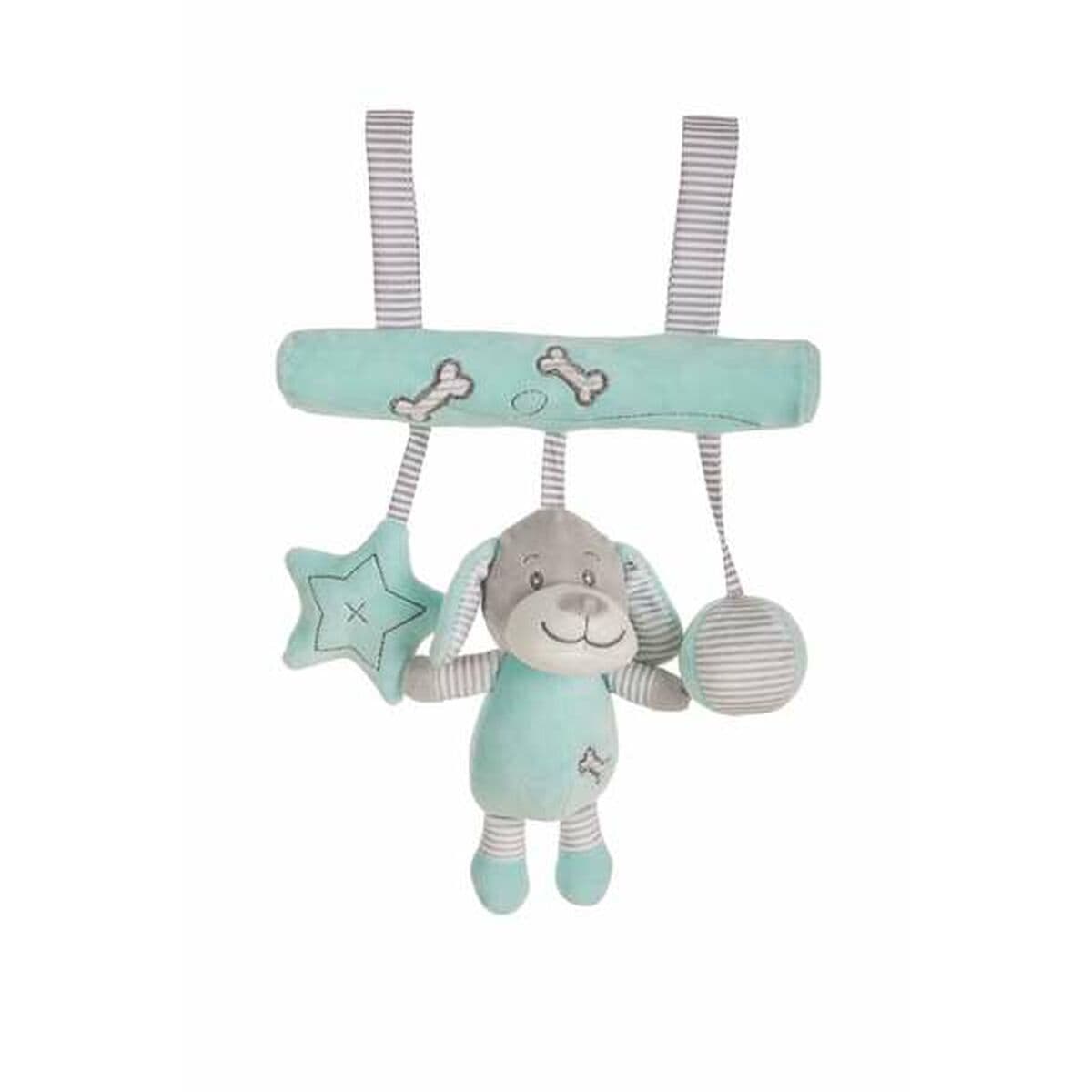 Colgador Verde Perro 25cm Peluche