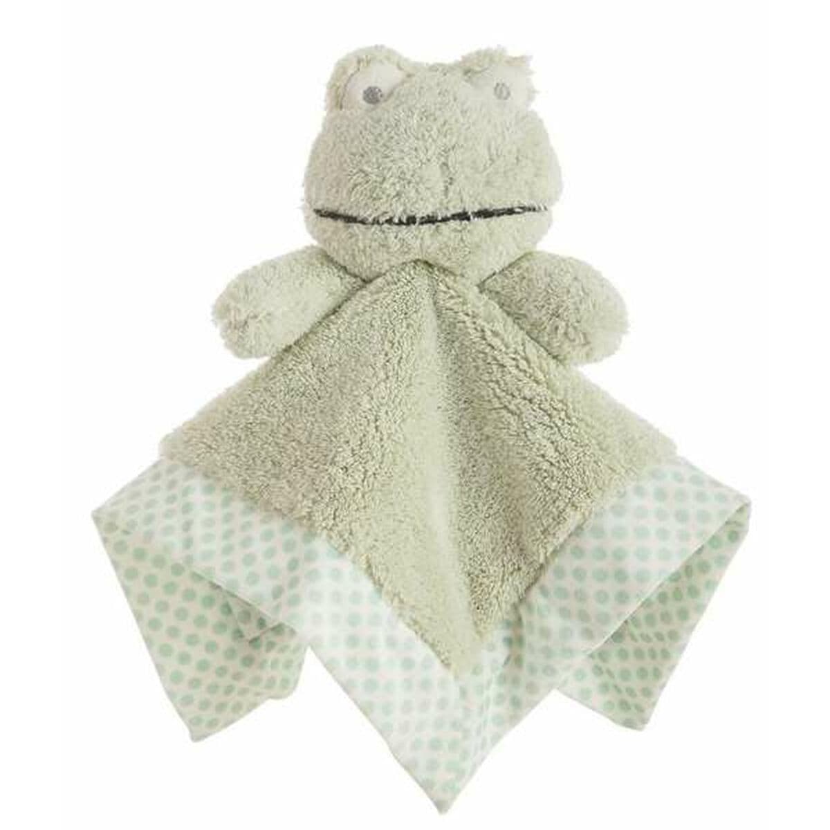 Doudou doble capa 30 x 30 cm Lunares Verde