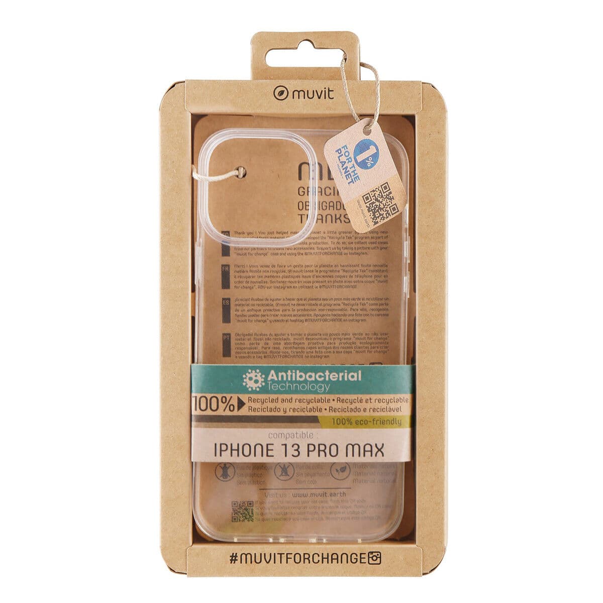 Protection pour téléphone portable Muvit for Change iPhone 13 Pro Max