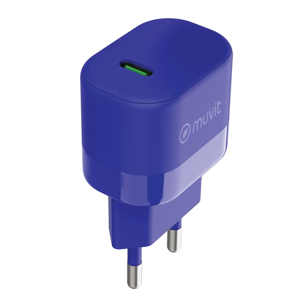 Chargeur mural Muvit for Change Bleu 25 W