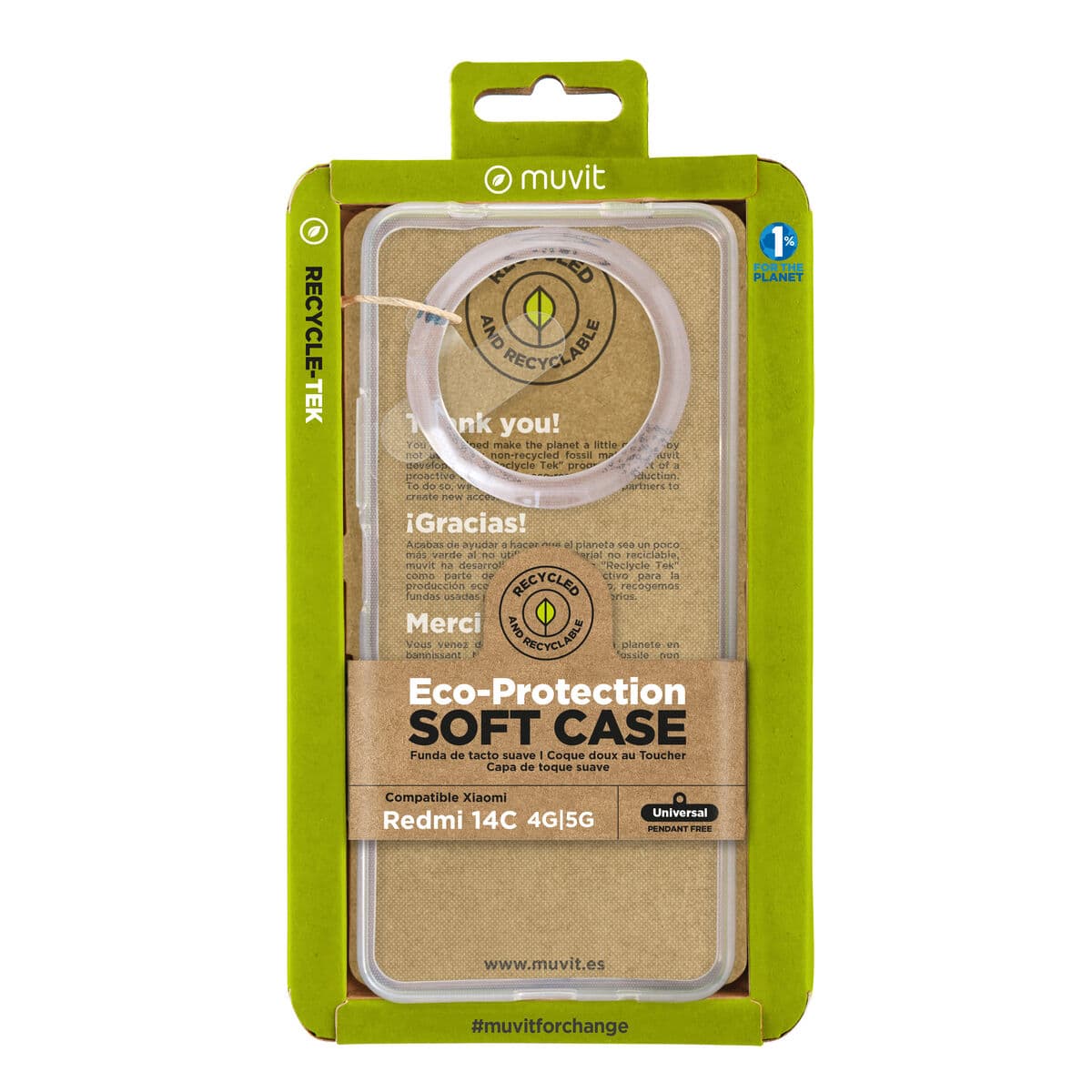 Protection pour téléphone portable Muvit for Change Redmi 14C