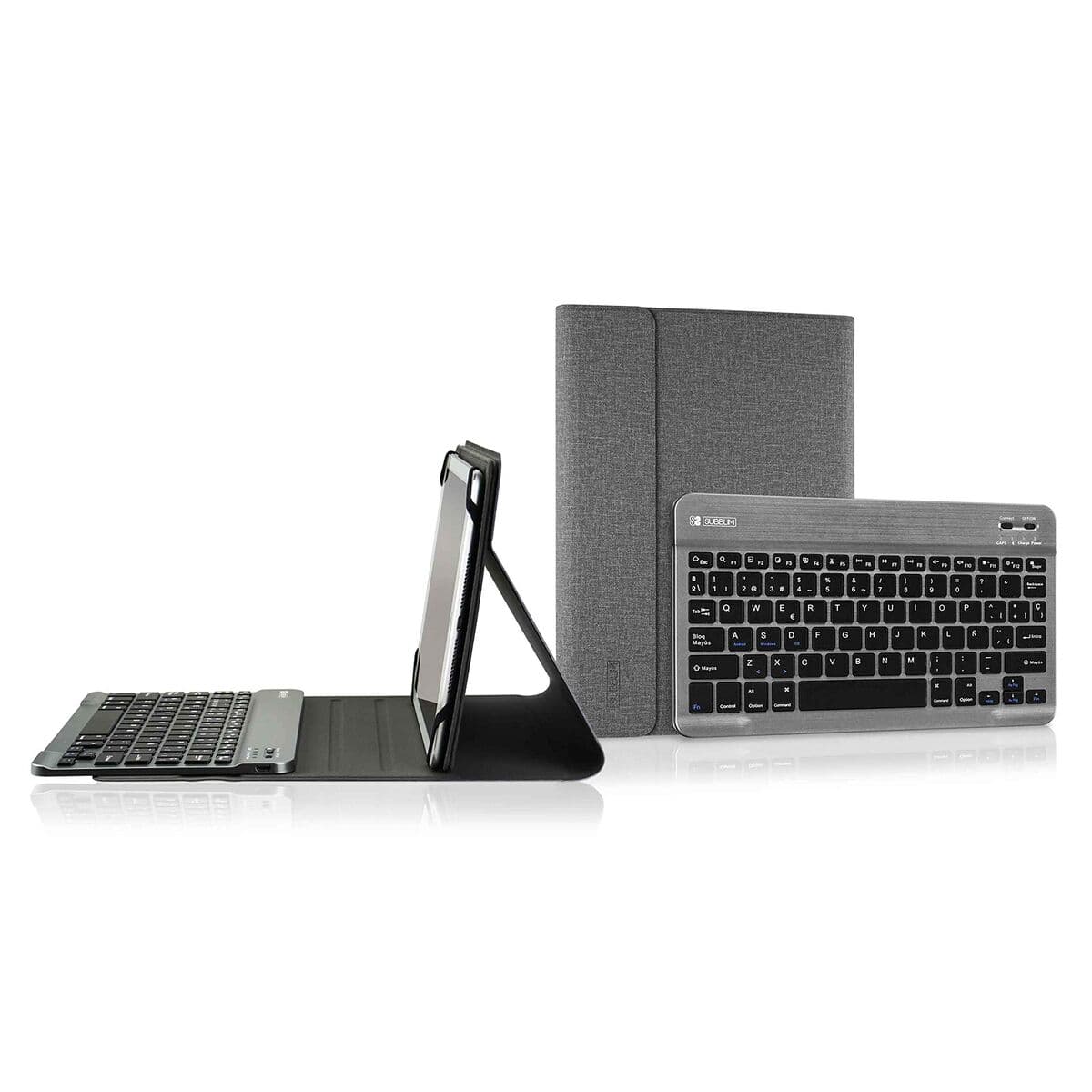 Funda para Tablet y Teclado Subblim SUB-KT2-BT0002 Gris Qwerty Español