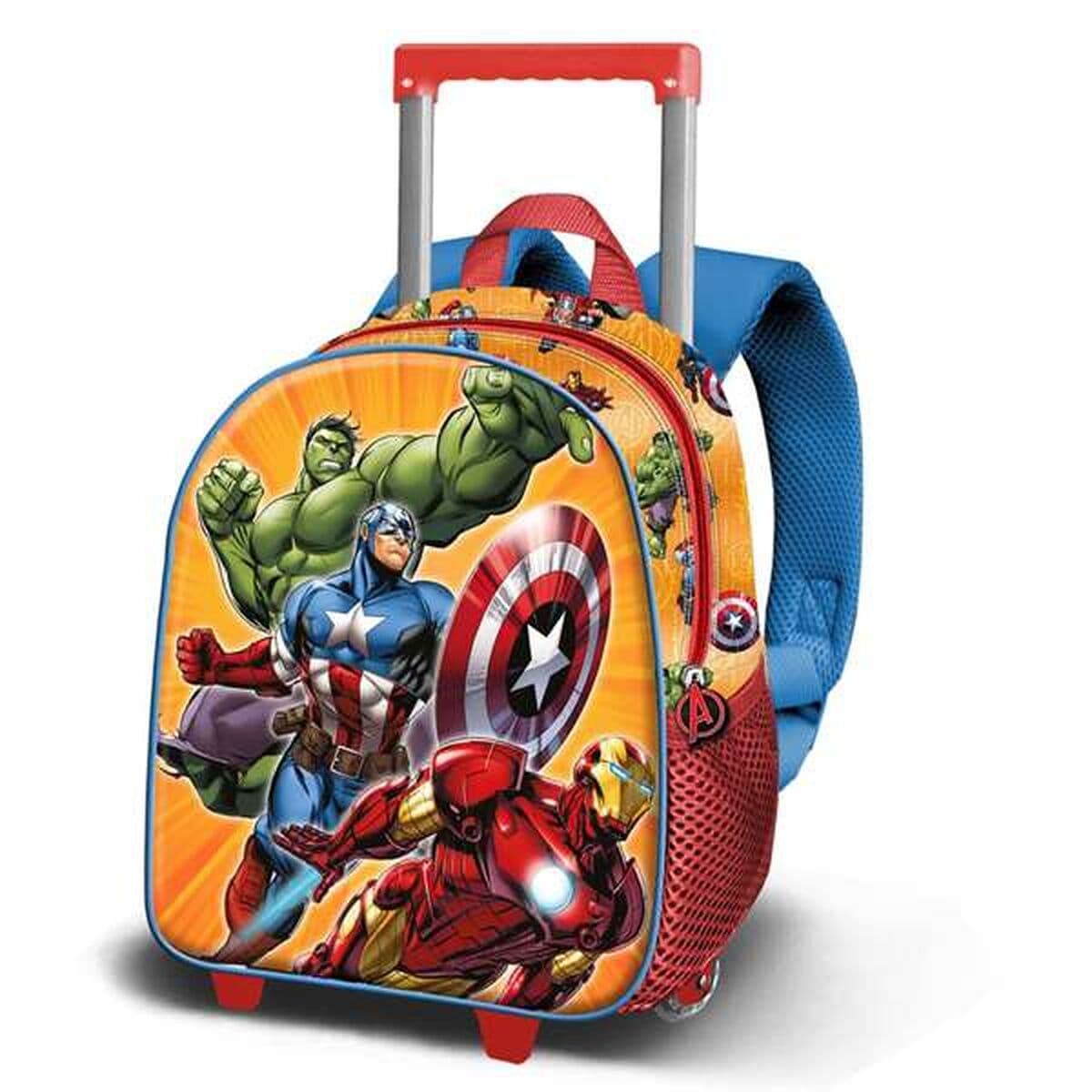 Schulrucksack 3D mit Rädern The Avengers