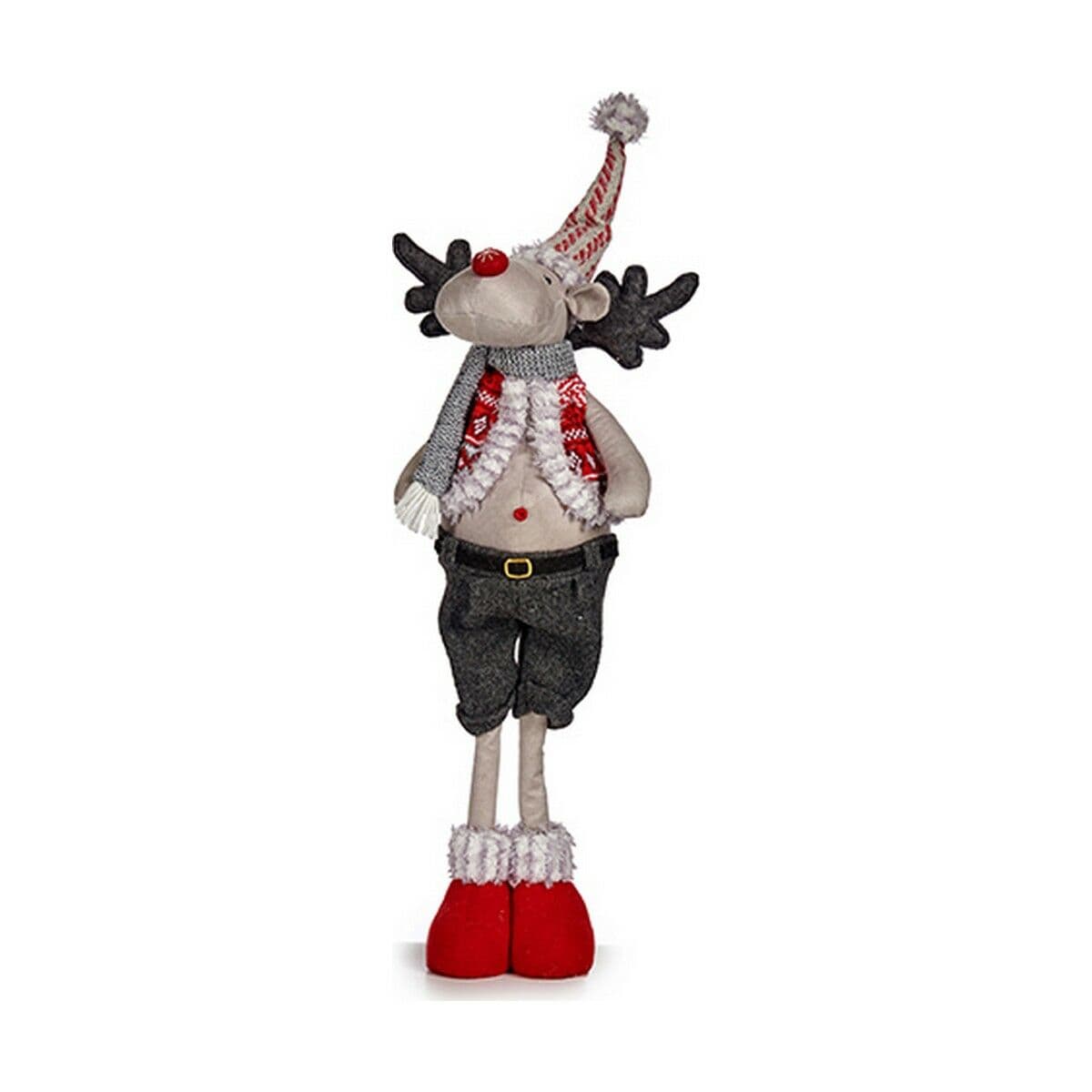 Weihnachts-Rentier Krist+ FG09-PX21383A Rot Grau 13 x 65 x 18 cm